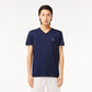 MEN'S V-NECK PIMA COTTON JERSEY T-SHIRT Men - Blue - Lacoste - T-Shirts