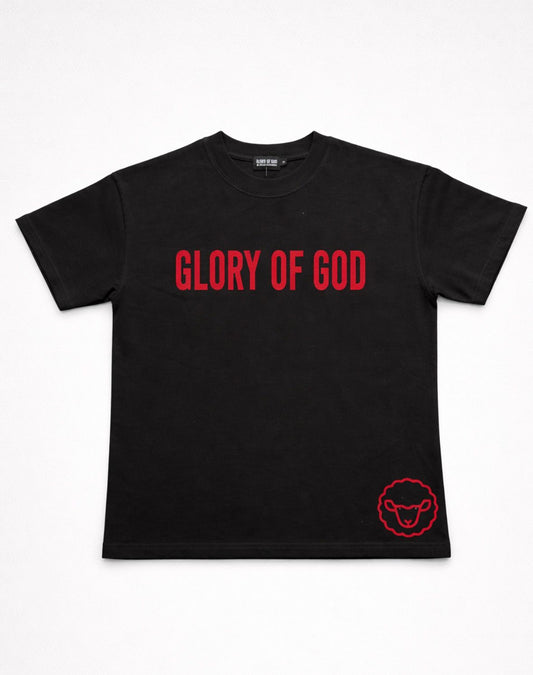 GLORY OF GOD TSHIRT BLACK AND RED