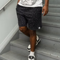 Mr Wave shorts black rhinestone