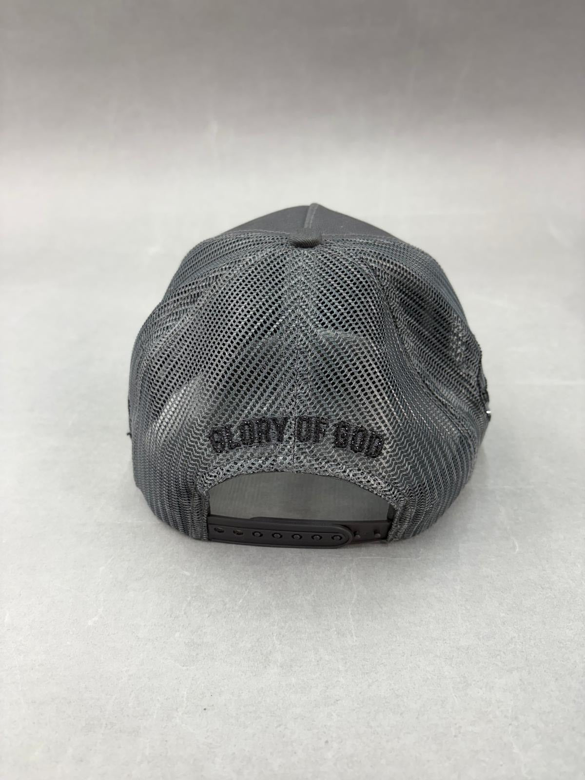 Glory of god hat grey and black