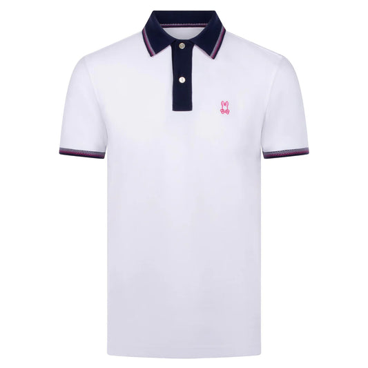 Psycho Bunny Carlos Pique Polo Shirt White