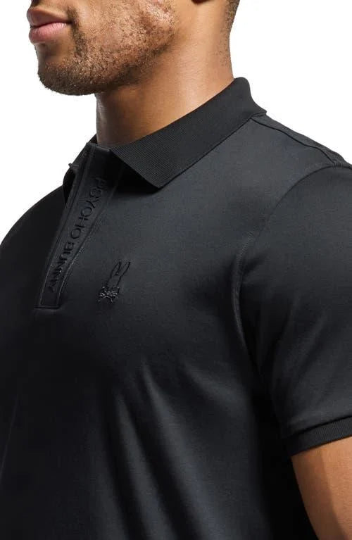 ALMA PIMA INTERLOCK POLO BLACK