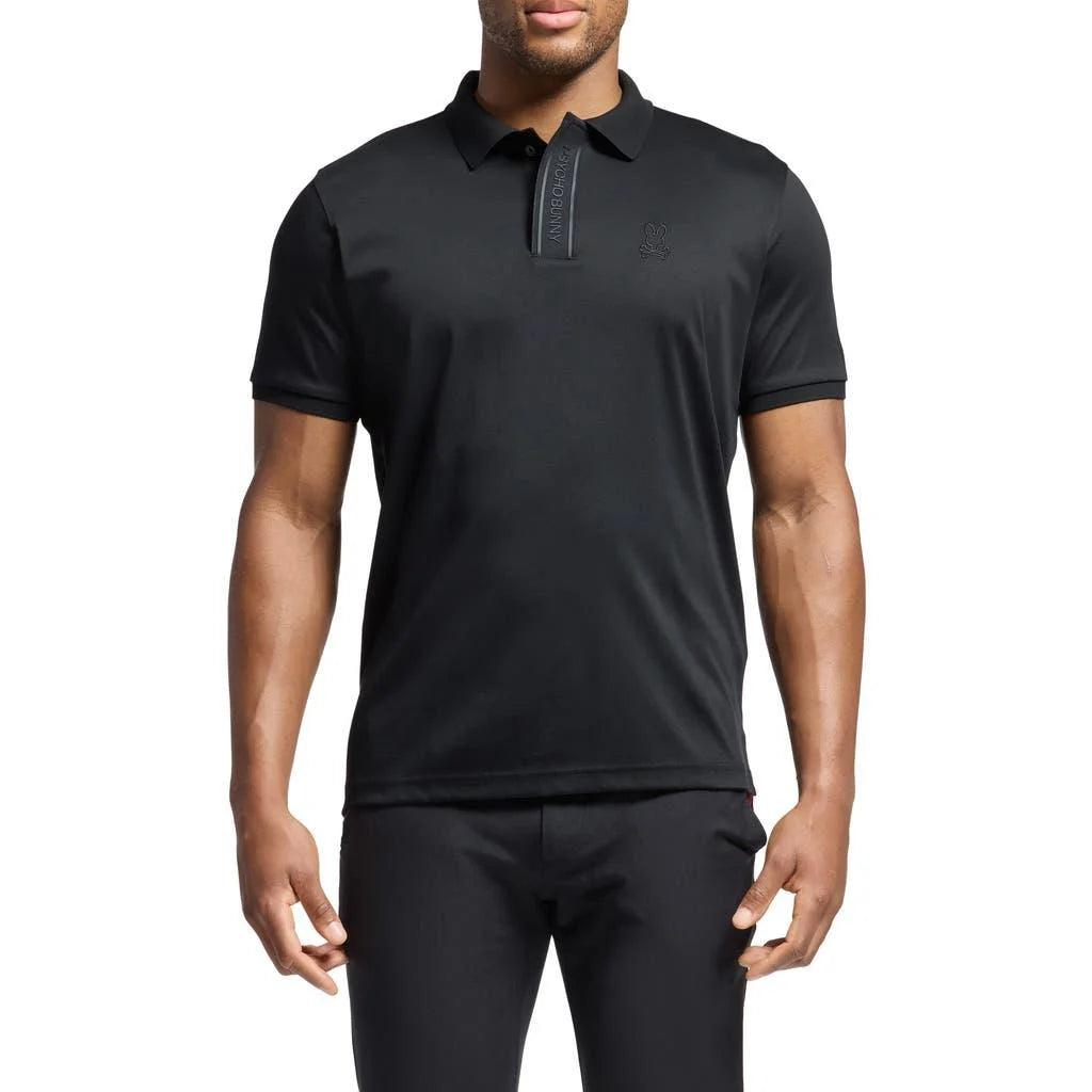 ALMA PIMA INTERLOCK POLO BLACK