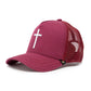 CROSS" BURGUNDY TRUCKER HAT UNISEX