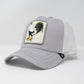 GOLD STAR HAT - NEW ROOSTER GREY AND WHITE TRUCKER HAT