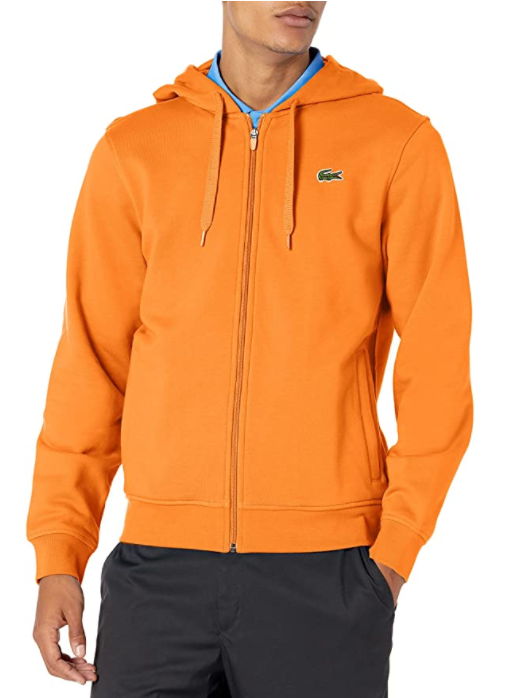 Lacoste Men's Sport Long Sleeve Fleece Full Zip Hoodie Sweatshirt