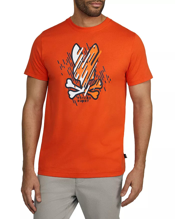 Camiseta con estampado de logotipo de algodón Pima de Psycho Bunny Carson 