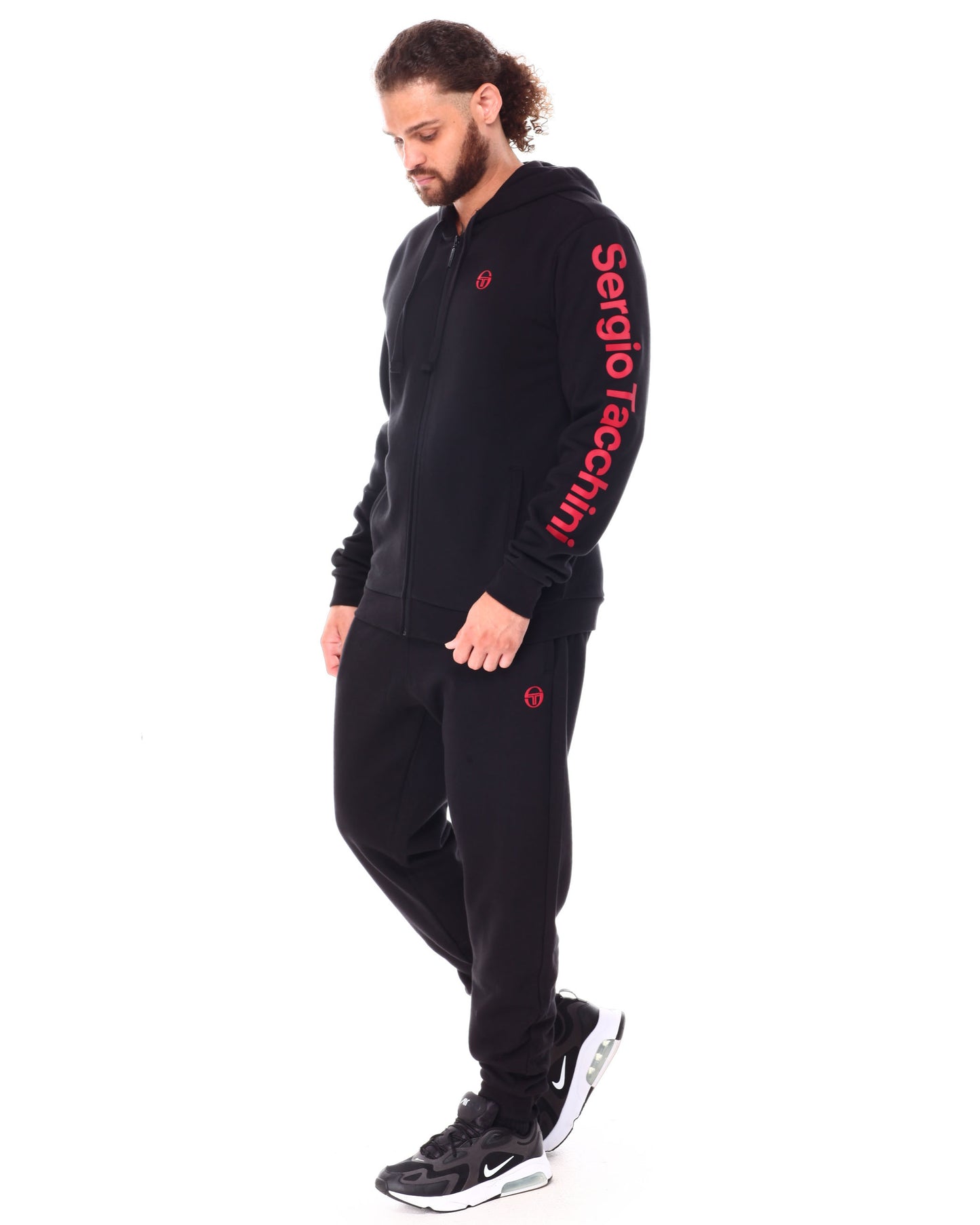 SERGIO TACCHINI BLACK/TANGO RED SWEATPANTS