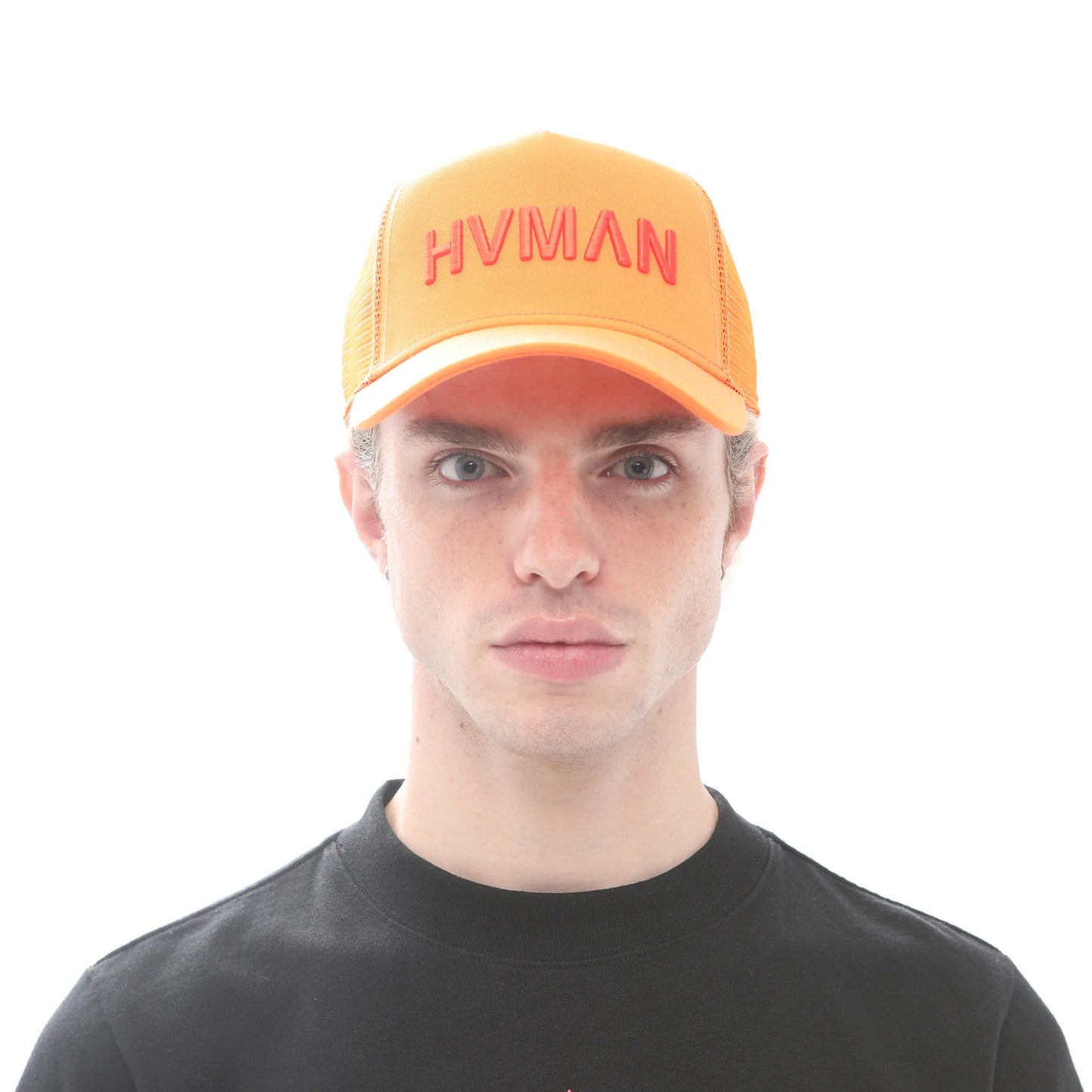 HVMAN MESH TRUCKER CAP IN APRICOT