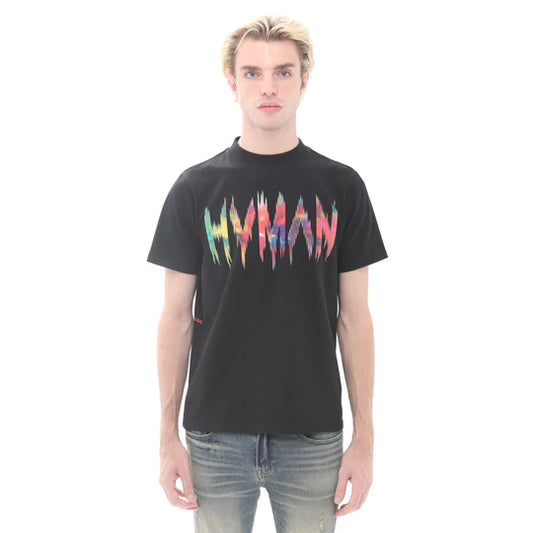 NOVELTY TEE "FREQUENCY" IN BLACK 323A1-TT29A