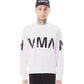 SUDADERA DE CUELLO REDONDO EN BLANCO