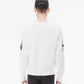 SUDADERA DE CUELLO REDONDO EN BLANCO
