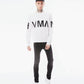 SUDADERA DE CUELLO REDONDO EN BLANCO