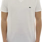 Lacoste Mens Short Sleeve V-Neck Pima Cotton Jersey T-Shirt