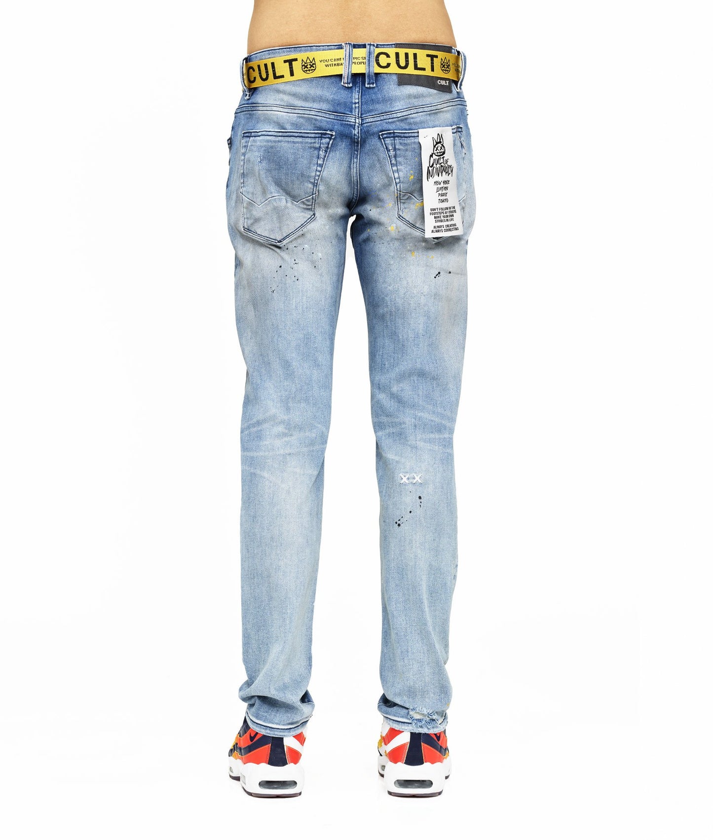 ROCKER SLIM BELTED STRETCH IN VAPOR