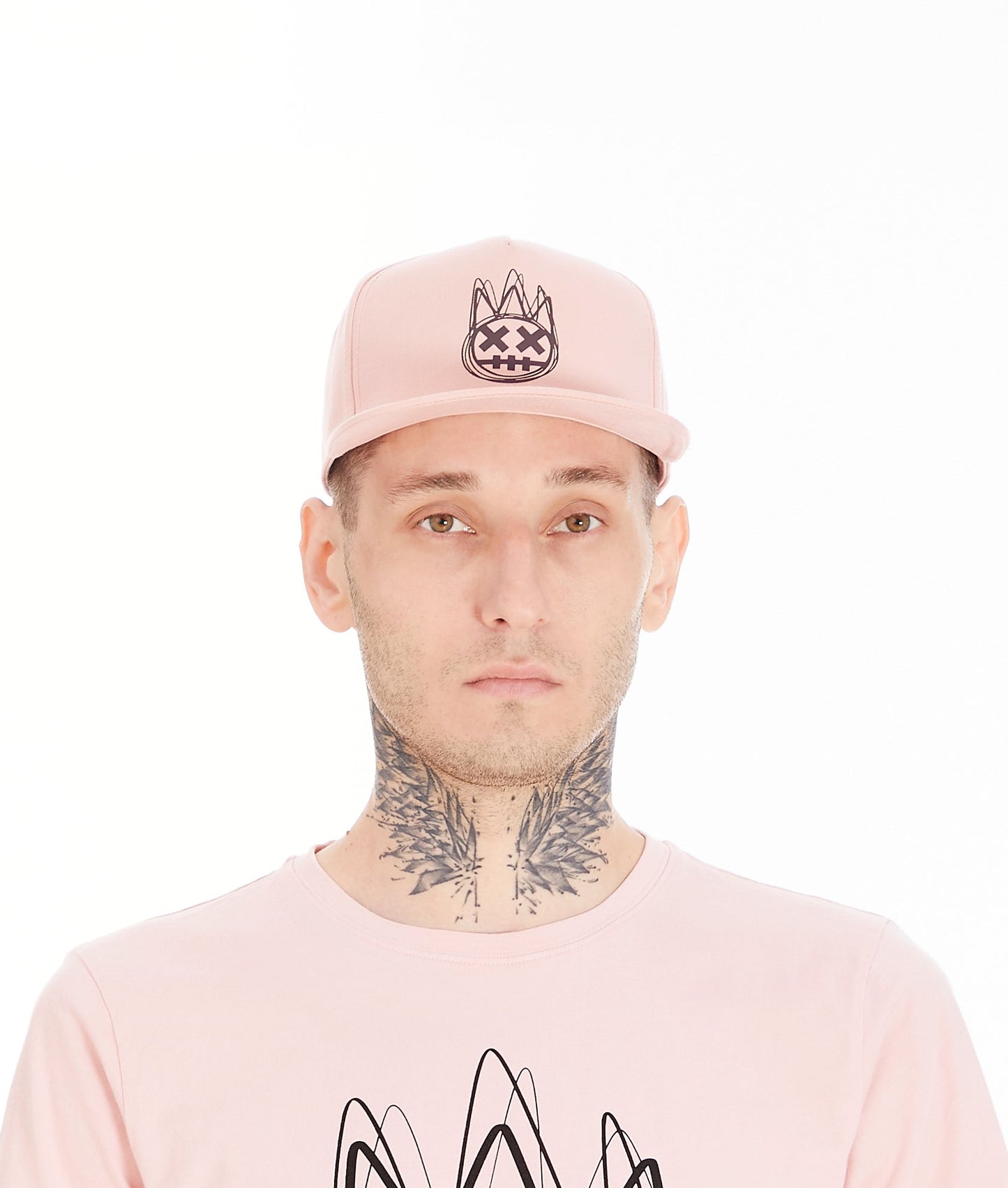 MESH BACK TRUCKER CURVED VISOR W/IRRIESCENT IN SALMON