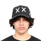 MESH BACK TRUCKER CURVED VISOR XX W/STAR BLACK CROWN, BLACK