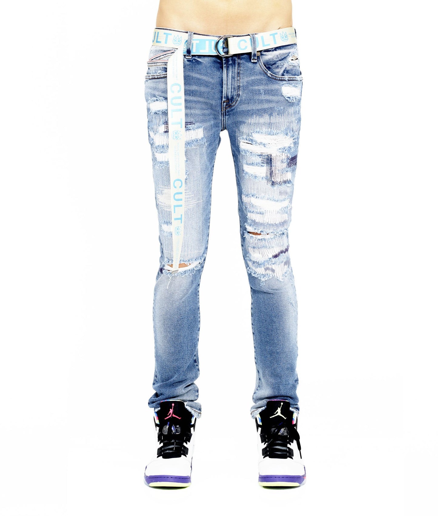 PUNK SUPER SKINNY BELTED IN TAYLOR