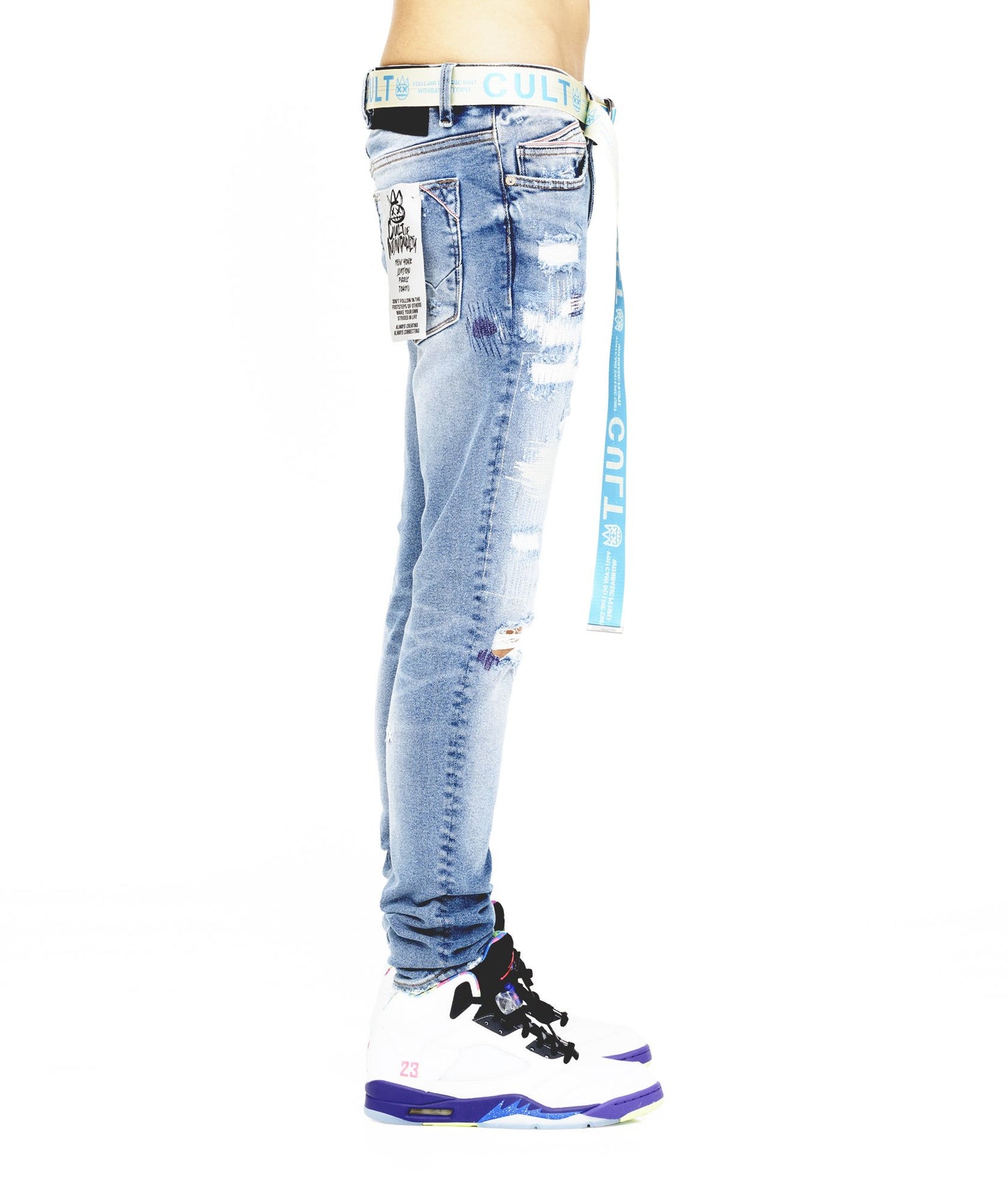 PUNK SUPER SKINNY BELTED IN TAYLOR