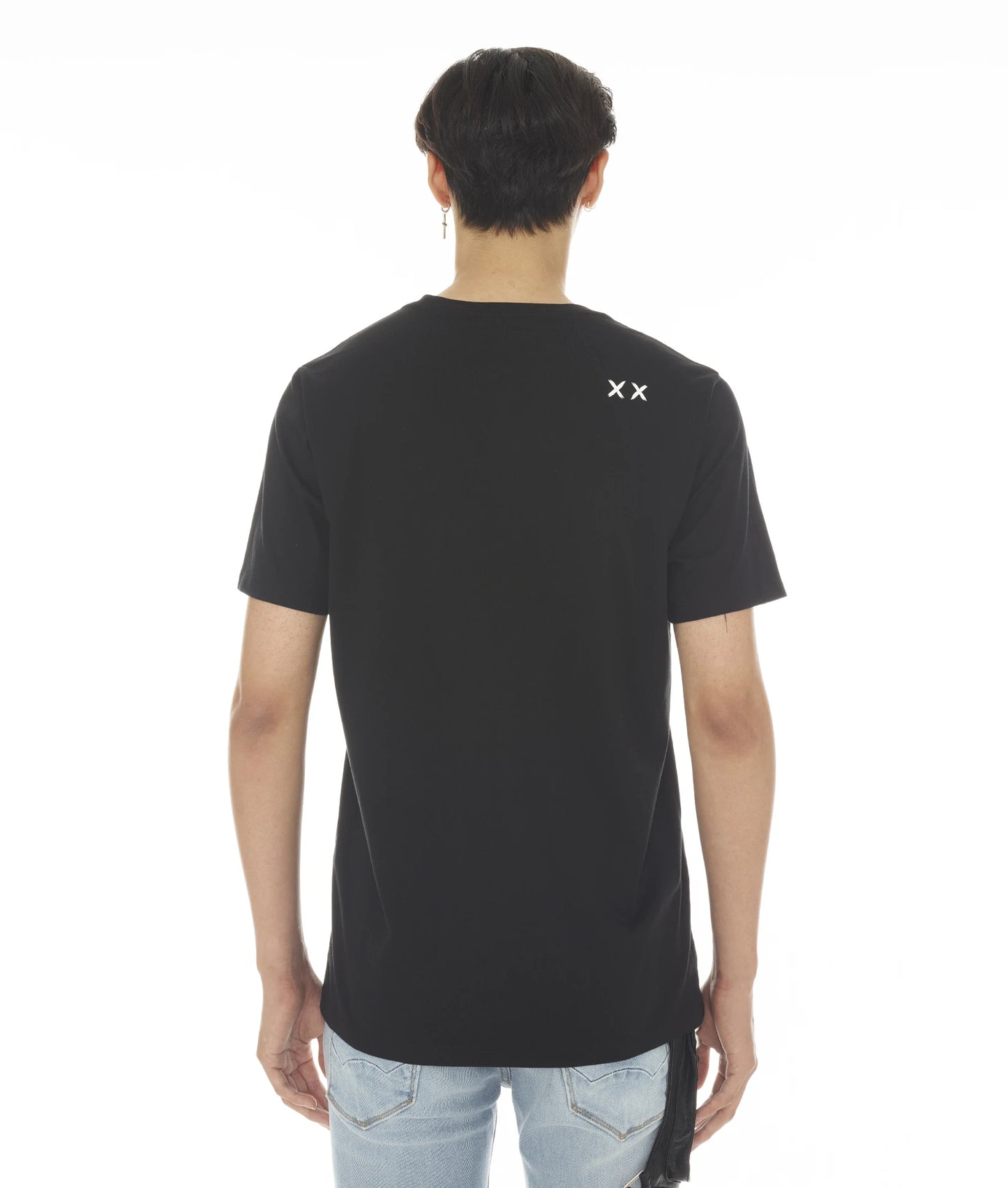 CAMISETA MANGA CORTA CUELLO REDONDO "POLLACK" EN NEGRO 