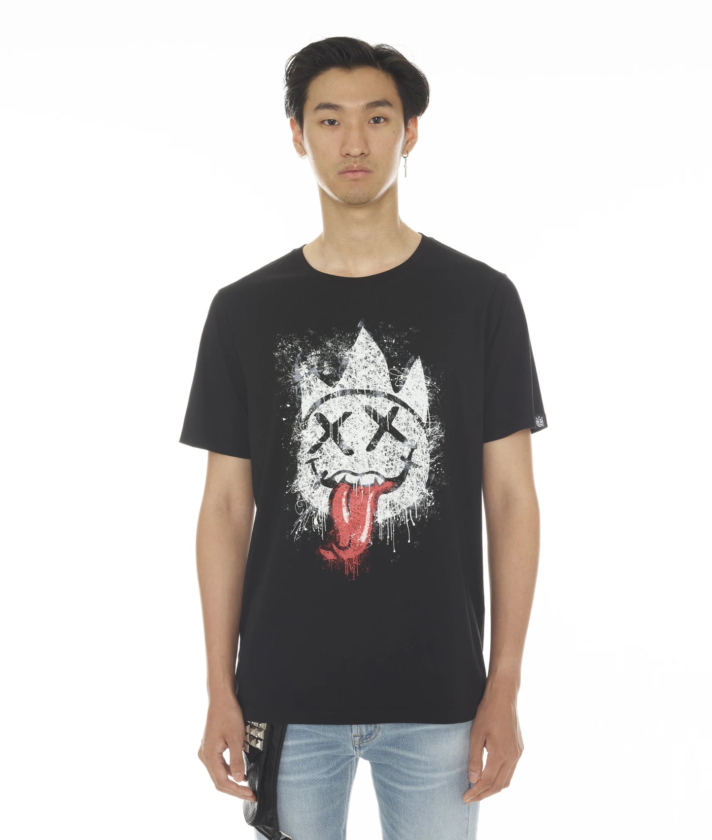 CAMISETA MANGA CORTA CUELLO REDONDO "POLLACK" EN NEGRO 