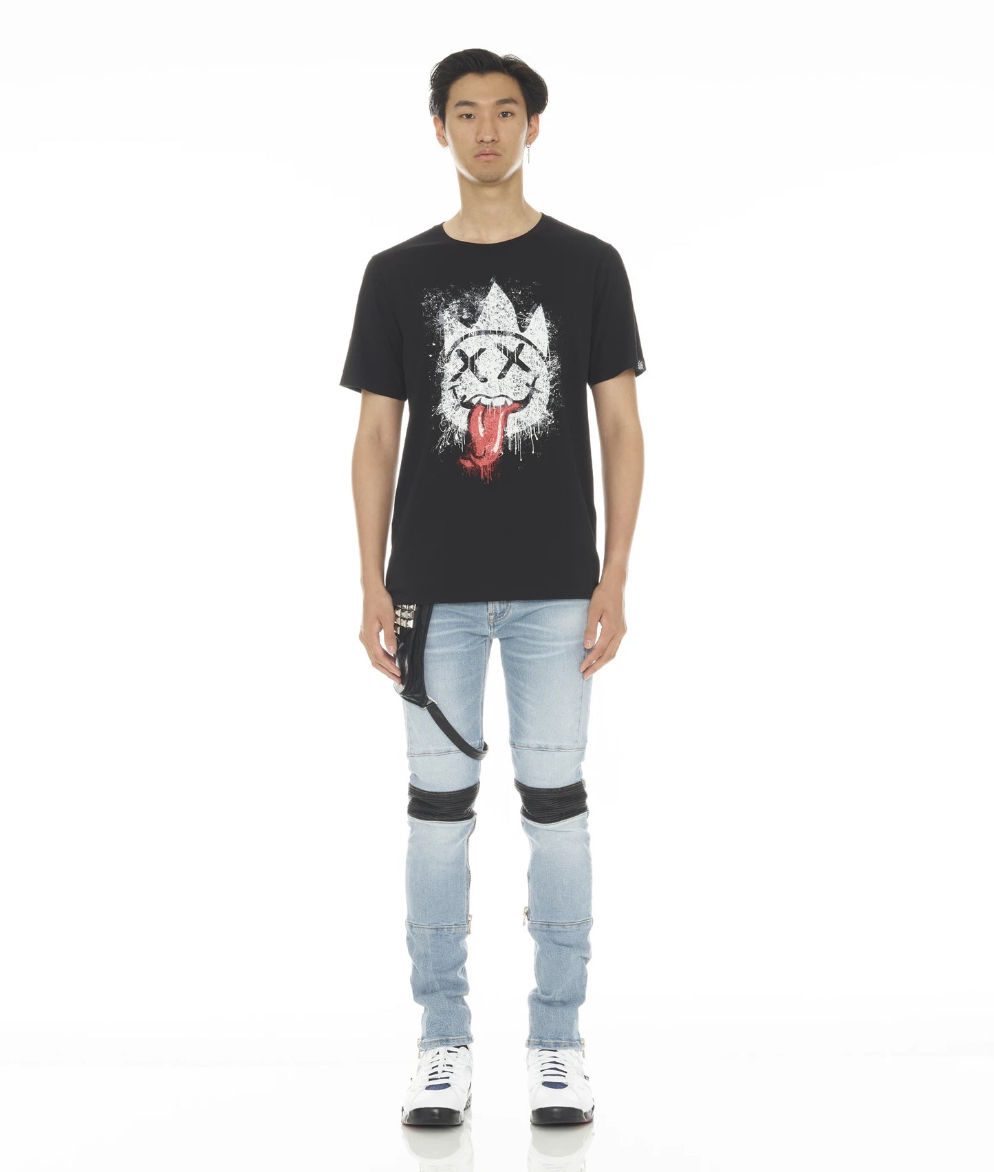 CAMISETA MANGA CORTA CUELLO REDONDO "POLLACK" EN NEGRO 