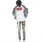 CAMISETA MANGA CORTA CUELLO REDONDO "ADMIT ONE" EN BLANCO 