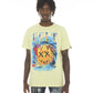 T-SHIRT SHORT SLEEVE CREW NECK TEE"ACID TRIP LOGO" IN CITRON