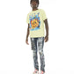 T-SHIRT SHORT SLEEVE CREW NECK TEE"ACID TRIP LOGO" IN CITRON