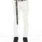 PUNK SUPER SKINNY STRETCH /w CINTURÓN EN GRUNDGE BLANCO 