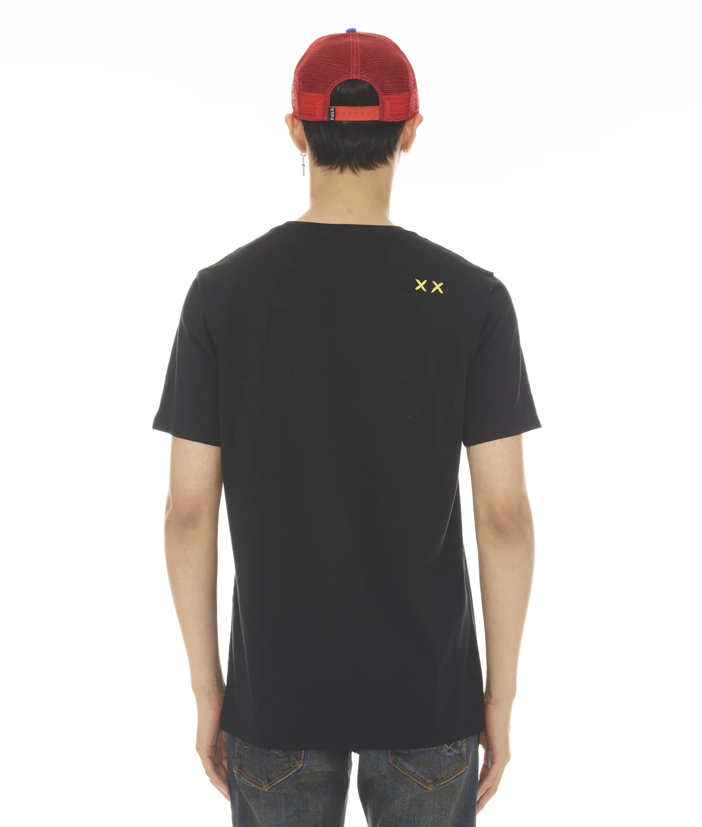 CAMISETA MANGA CORTA CUELLO REDONDO "JAM" EN NEGRO 