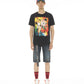 CAMISETA MANGA CORTA CUELLO REDONDO "JAM" EN NEGRO 