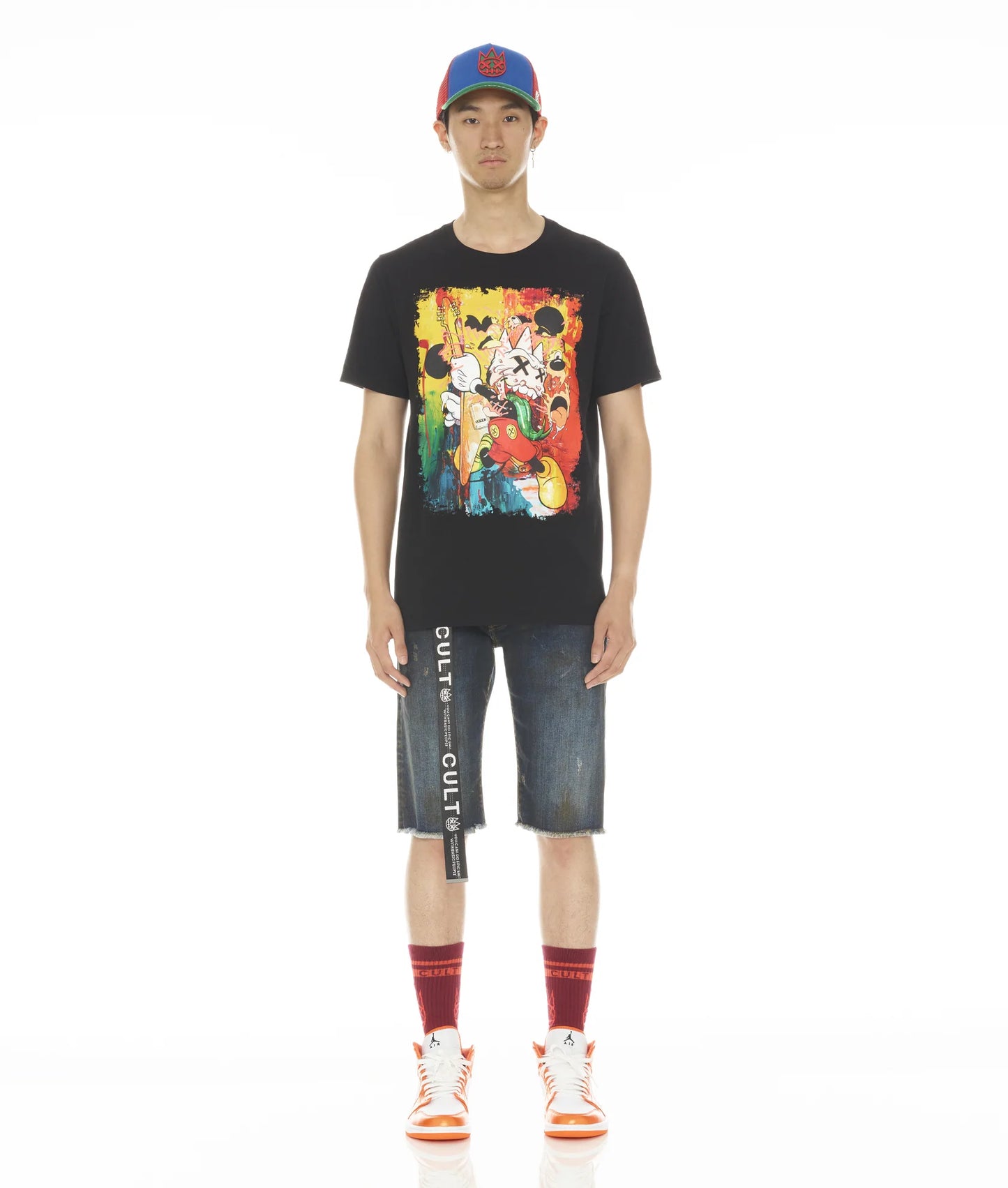 CAMISETA MANGA CORTA CUELLO REDONDO "JAM" EN NEGRO 