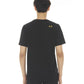 CAMISETA DE MANGA CORTA CON CUELLO REDONDO "GET OUT" EN NEGRO 