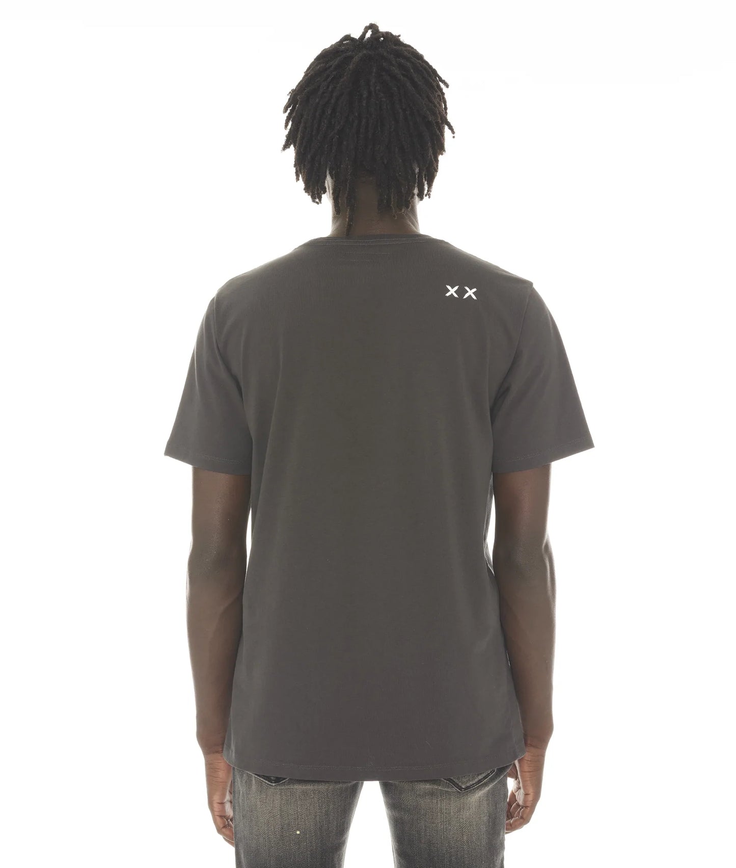 SHORT SLEEVE CREW NECK TEE "MINIONS 2" IN VINTAGE CHARCOAL