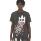 SHORT SLEEVE CREW NECK TEE "MINIONS 2" IN VINTAGE CHARCOAL
