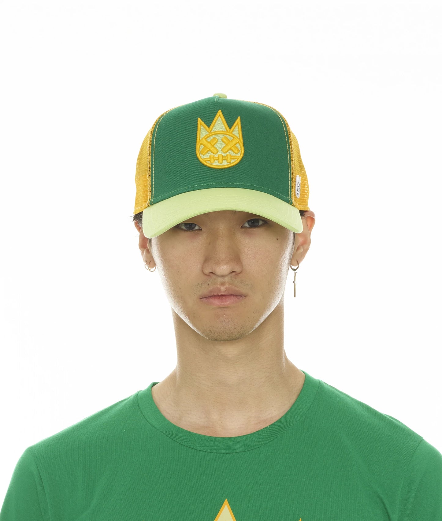 TRUCK CLEAN LOGO MESH BACK KELLY GREEN CROWN / CITRON VISOR IN KELLY GREEN
