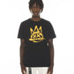 BRUSHED SHIMUCHAN LOGO SHORT SLEEVE CREW NECK TEE IN BLACK