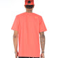 T-SHIRT BRUSHED SHIMUCHAN LOGO SHORT SLEEVE CREW NECK TEE IN CORAL