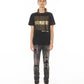 SHORT SLEEVE CREW NECK TEE "50% MISS YOU" IN BLACK