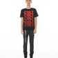 SHORT SLEEVE CREW NECK TEE "CULT" IN BLACK