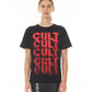 SHORT SLEEVE CREW NECK TEE "CULT" IN BLACK