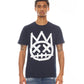 SHORT SLEEVE CREW NECK TEE "TAPE SHIMUCHAN" IN NAVY