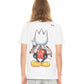 CAMISETA MANGA CORTA CUELLO REDONDO "SMOKING SHIMUCHAN" EN BLANCO 