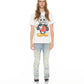 CAMISETA MANGA CORTA CUELLO REDONDO "SMOKING SHIMUCHAN" EN BLANCO 