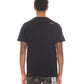 SHORT SLEEVE CREW NECK TEE "RUBBER VAIN" IN BLACK