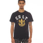 SHORT SLEEVE CREW NECK TEE "RUBBER VAIN" IN BLACK