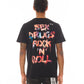 CAMISETA DE MANGA CORTA CUELLO REDONDO "SEX DROGS ROCK N ROLL" EN NEGRO 