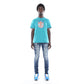 3D CLEAN SHIMUCHAN LOGO SHORT SLEEVE CREW NECK TEE IN TILE BLUE