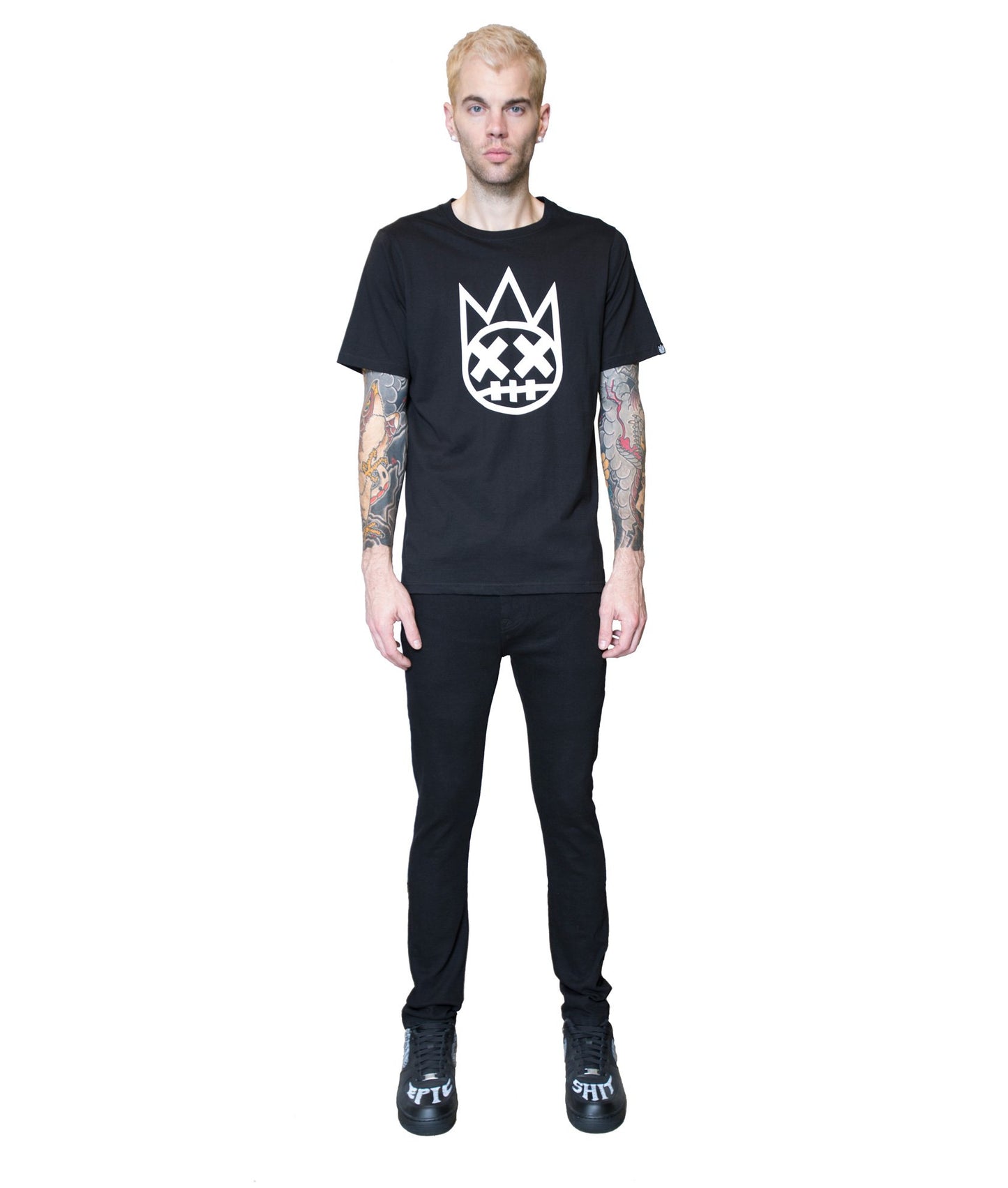PUNK SUPER SKINNY PREMIUM STRETCH BLACK JEANS